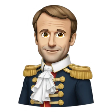 Emmanuel Macron comme un roi sticker