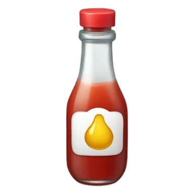 glass ketchup bottle sticker