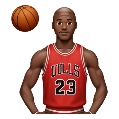 Michael Jordan basketball star half body portrait sticker