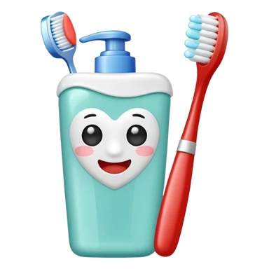 amenity kitwith toothbrush toothpaste sticker