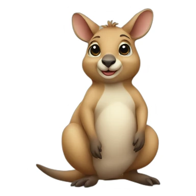Cute little chubby Kangaroo sticker
