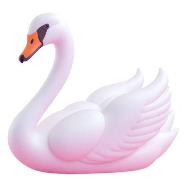 pastel pink swan sticker