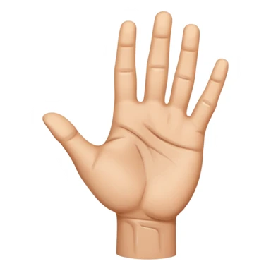 mano abierta color piel sticker