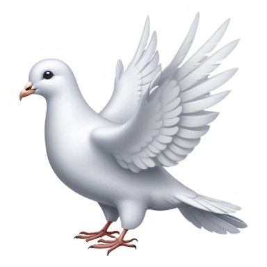 A white dove holds a pacific symbol in its beak sticker