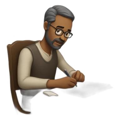 writer writing sticker