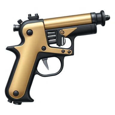 Black tattoo gun with needle sticker