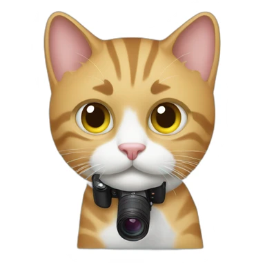 Cat photographer sticker