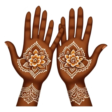 2 hands with mehendi sticker