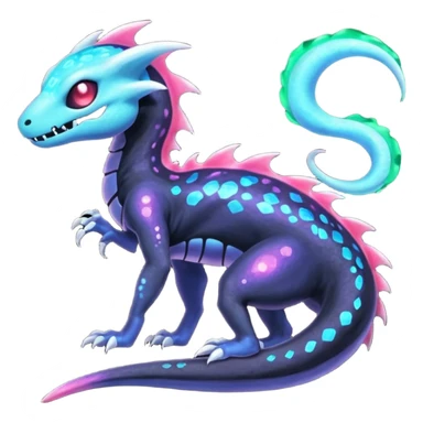 Nebulae Salandit-Duskull-Noibat-Fakémon-hybrid-creature (full body)  sticker