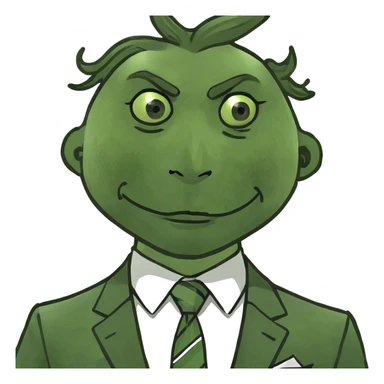 Orange man with suit and tie with bad makeup  sticker