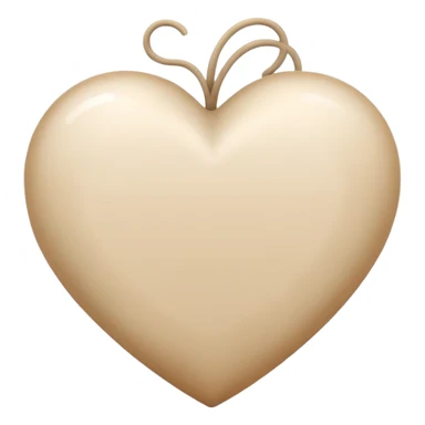 Corazón café beig y blanco  sticker