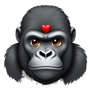 gorilla with heart sticker