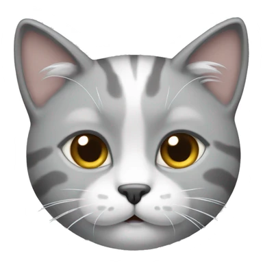 Gato gris con blanco sticker