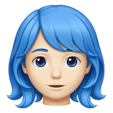 blue wig sticker