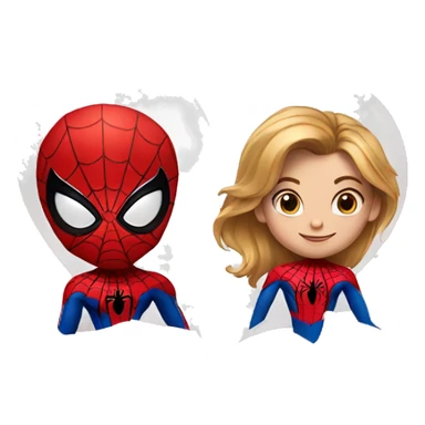 Spider man in love sticker
