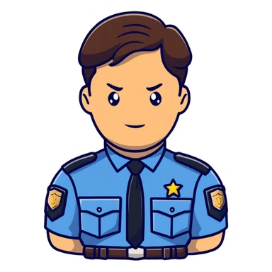 Nathan Fillion as John Nolan from The Rookie, police officer with short hair and uniform sticker