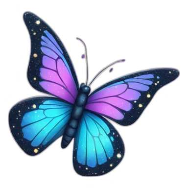 sparkling butterfly sticker