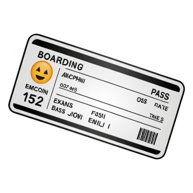 boarding pass sticker
