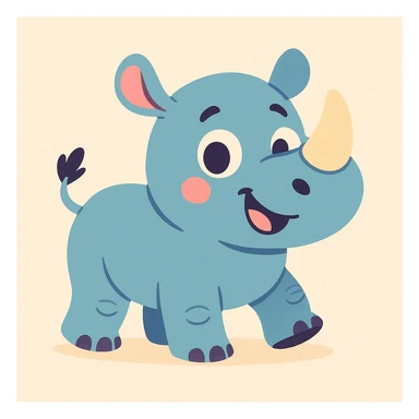 baby rhino sticker