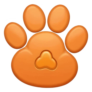 a light pastel orange pawprint sticker