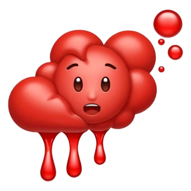 Quiero me crees un emoji de la hormona del cortisol muy elevada o roja sticker