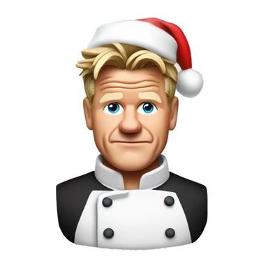 Gordon Ramsay with santa hat sticker
