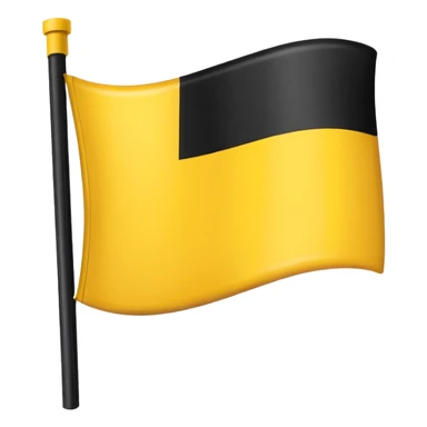 Create 2 yellow lined and 1 black lined flag emoji and put black line between yellow lines sticker