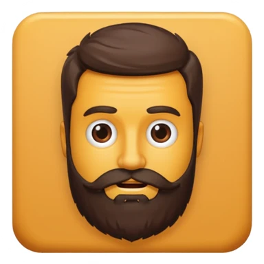 unshaven beard sticker