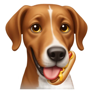 Dog brown taste hot dog sticker