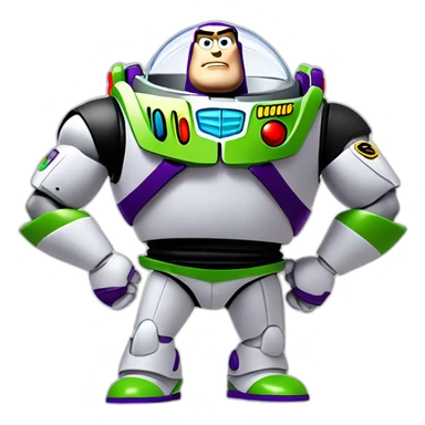 Buzz lightyear with jewelry and designer clothes looking gangster sticker