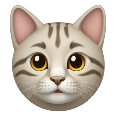 round headed cat sticker