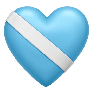 blue heart with a bandeide sticker