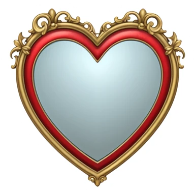 heart with a gothic mirror sticker