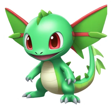 Cool Edgy Cute Chibi Legendary Shiny Fakemon-Pokémon-Flygon With Full Body Detailed High Quality sticker