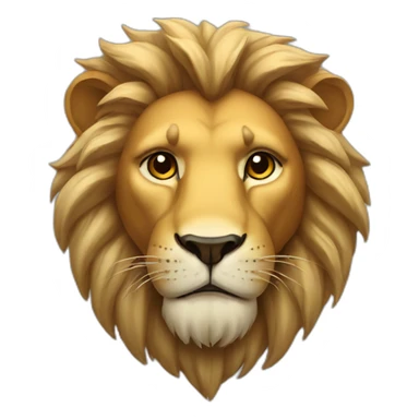 Confident lion head sticker