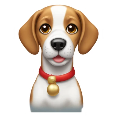 Cute christmas beagle dog sticker
