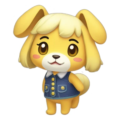 Animal crossing isabelle cute sticker