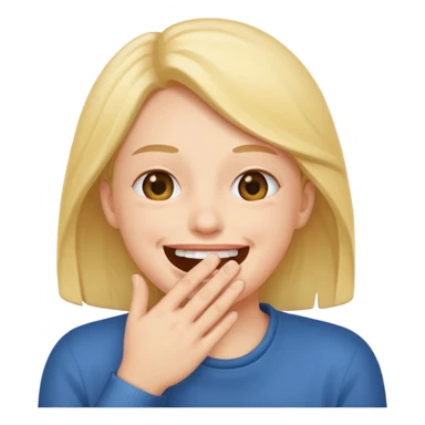 joy emoji laughing covering mouth  sticker