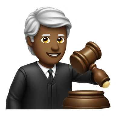 A JUDGE HOLDING A GAVEL sticker