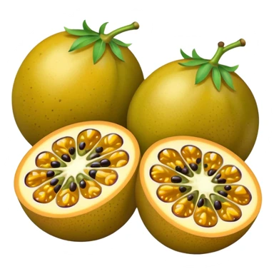 passion fruit sliced juicy sticker