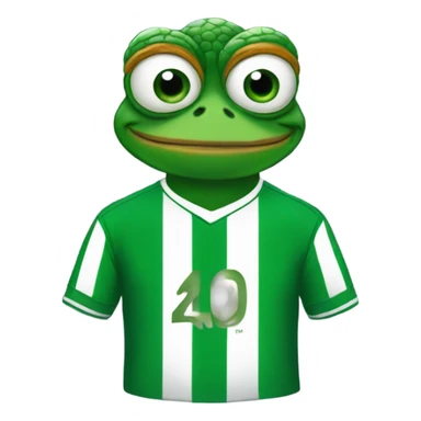 Pepe frog wearing soccer jersey  sticker