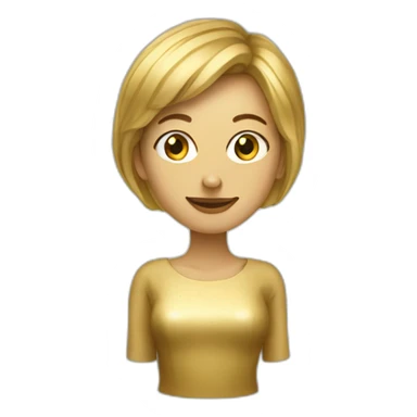 Golden woman that looks like the Luxembourg monument Gëlle Fra sticker