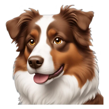 Red tri Australian shepherd sticker