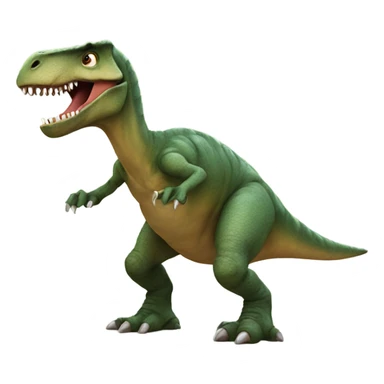 Dinosaur doing a push up sticker