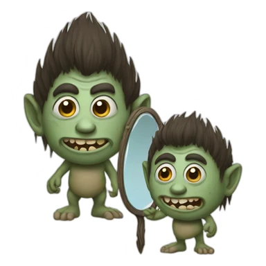 the troll and his mirror sticker