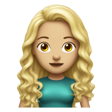 Latex girl with blond long hair sticker