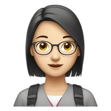 Chinese university girl student sticker