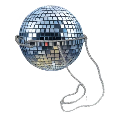 Disco ball with lasso sticker