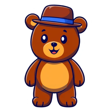 Cartoon Freddy bear sticker