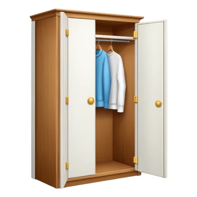white corner closet with doors  sticker